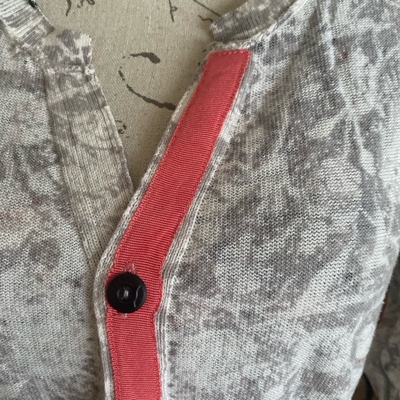 EUC NIC+ZOE reversible button down cardigan sweater-Black/coral/peach/white/gray - Picture 10 of 12